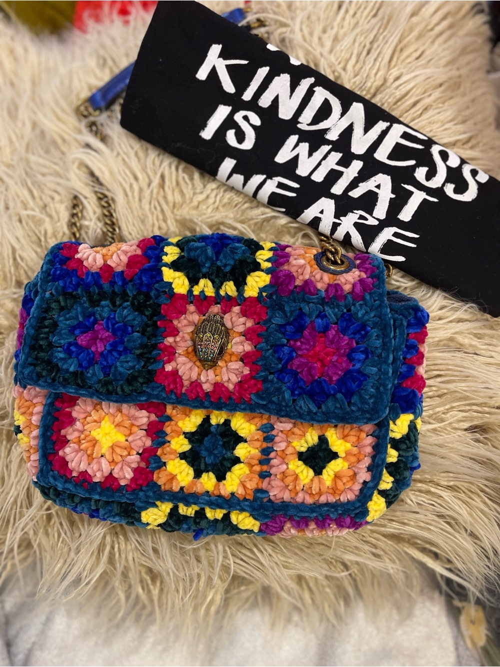Kurt Geiger Multicolor Crochet Bag - Vibrant, elegant, soft and classy